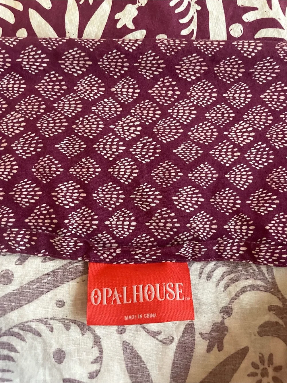 Duvet & Sham Set Reversible Opalhouse Purple Medallion Cotton Twin Sz